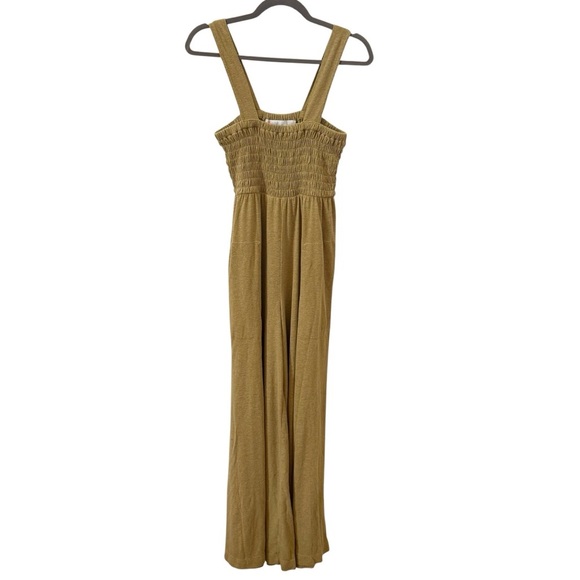 Free People Homecoming Jumper Linen Blend in "Lentil Sprout" Green Size Small - Picture 6 of 11